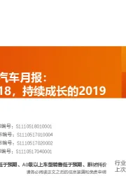 汽车：11月新能源汽车月报：超预期的2018，持续成长的2019