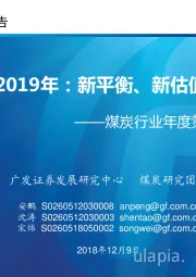 煤炭行业年度策略：2019年：新平衡、新估值