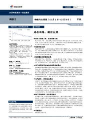 钢铁行业周报：库存双降，钢价反弹