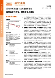 2019年电力设备行业年度策略报告：政策确定性趋强，聚焦增量与溢价