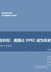 石油化工行业2019年度策略：未来原油定价权：美国让OPEC成为历史？