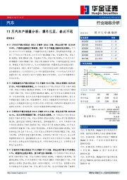 11月汽车产销量分析：凛冬已至，春必不远