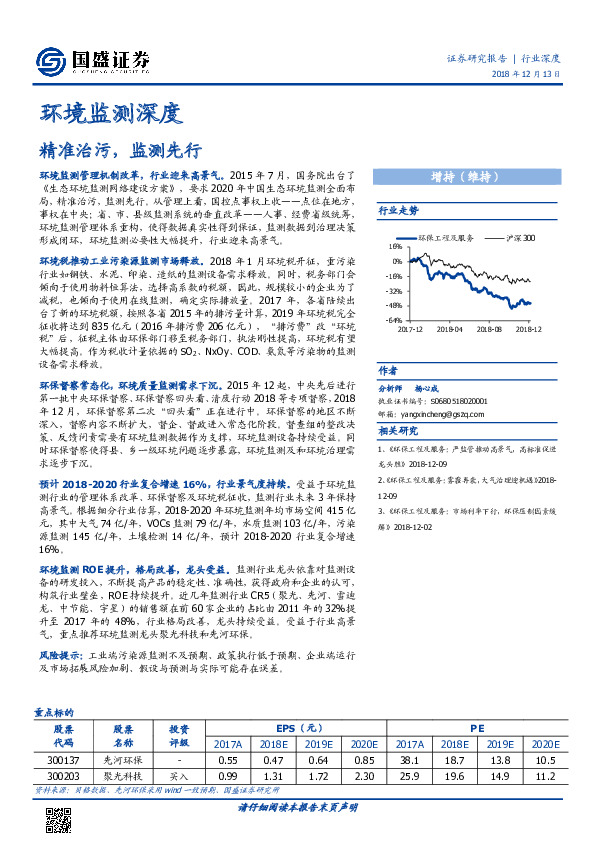 环境监测深度：精准治污，监测先行