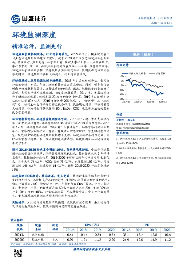 环境监测深度：精准治污，监测先行