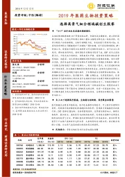 2019年医药生物投资策略：选择高景气细分领域械创生服零