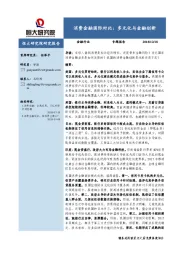 金融行业专题报告：消费金融国际对比： 多元化与金融创新