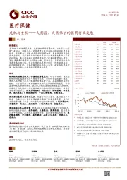 医疗保健：危机与重构——大药监、大医保下的医药行业发展