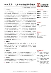 汽车行业周报：新规发布，汽车产业投资保质增效