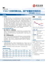 银行业周报：TMLF支持民营企业，资产质量获市场关注