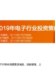 2019年电子行业投资策略