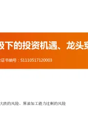 石油化工行业：产业升级下的投资机遇、龙头穿越周期