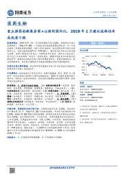 医药生物行业周报:重点推荐创新服务商+注射剂国际化,2019年1月建议选择性布局优质个股