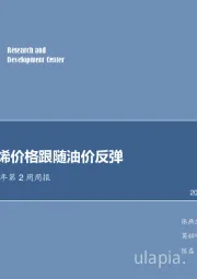 化工行业2019年第2周周报：甲醇、丙烯价格跟随油价反弹