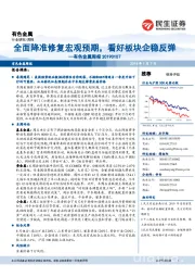 有色金属周报：全面降准修复宏观预期，看好板块企稳反弹