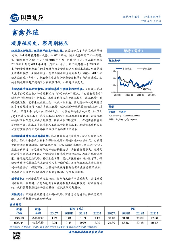 畜禽养殖：观养殖历史，察周期拐点