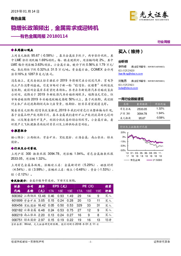 有色金属周报：稳增长政策频出，金属需求或迎转机
