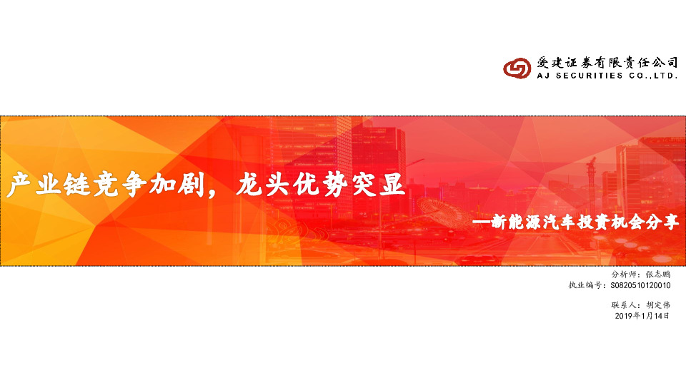 新能源汽车投资机会分享：产业链竞争加剧，龙头优势突显