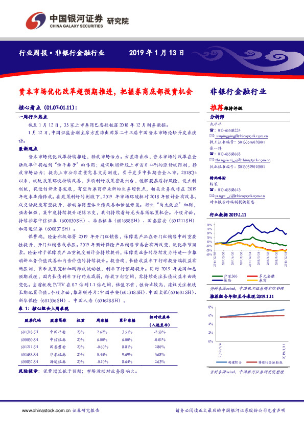 非银金融周报：资本市场优化改革超预期推进，把握券商底部投资机会