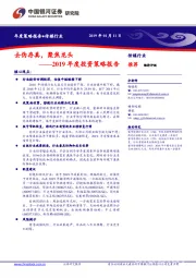 传媒行业2019年度投资策略报：去伪存真，聚焦龙头