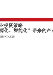 2019年汽车行业投资策略：把握“新能源化、智能化”带来的产业链机会