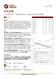 有色金属：小金属及稀土：需求增长乏力，2019年盈利面临调整