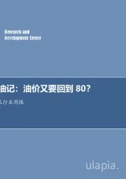 石油开采行业周报：每周油记：油价又要回到80？