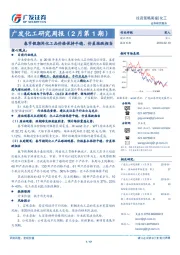 广发化工研究周报(2月第1期):春节假期间化工品价格保持平稳,价差涨跌相当
