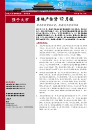 房地产信贷12月报：单月新增贷款放量，按揭利率持续回落