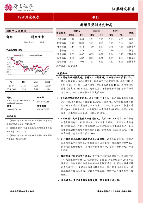 银行行业月度报告：新增信贷创历史新高