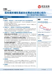民生计算机医疗信息化专题报告之二：医院提质增效是板块长期成长的核心动力