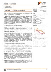 石油化工行业研究周报：“国企改革” ：2019年石化行业关键词