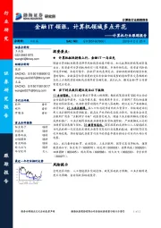 计算机行业跟踪报告：金融IT领涨，计算机领域多点开花