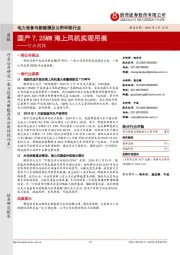 电力设备与新能源及公用环保行业周报：国产7.25MW海上风机实现吊装