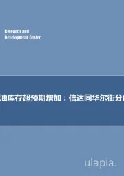 石油开采行业周报：预计美国原油库存超预期增加，信达同华尔街分歧63万桶！