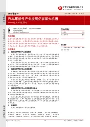 汽车零部件行业专题报告：汽车零部件产业发展仍有重大机遇