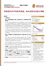 汽车及新能源行业周报：新能源汽车市场竞争提速，地补政策或现重大调整