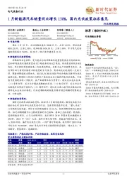 电气设备行业研究周报:1月新能源汽车销量同比增长138%,国内光伏政策征求意见