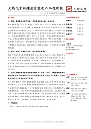 天然气管道深度行业报告：天然气管网建设有望进入加速阶段
