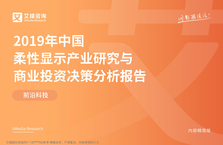 2019年中国柔性显示产业研究与商业投资决策分析报告