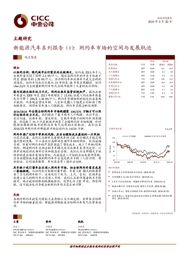 新能源汽车系列报告（I）：网约车市场的空间与发展轨迹