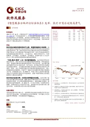 软件及服务行业动态：《智慧服务分级评估标准体系》发布，医疗IT需求延续高景气