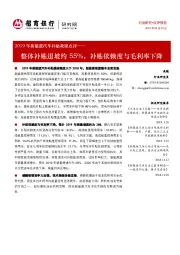 2019年新能源汽车补贴政策点评：整体补贴退坡约55%，补贴依赖度与毛利率下降