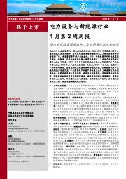 电力设备与新能源行业4月第2周周报：国内光伏政策落地在即，乌兰察布风机中标出炉