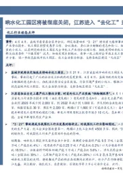 化工行业动态点评：响水化工园区将被彻底关闭，江苏进入“去化工”进程