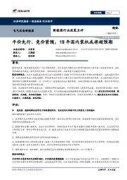 新能源行业政策点评：平价先行，竞价紧随，19年国内装机或将超预期