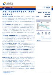 煤炭行业周报：动力煤价格淡季不淡，焦煤价格有望回升