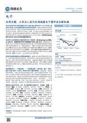 电子行业周报：本周专题，从华为入局汽车领域看电子器件成长新机遇