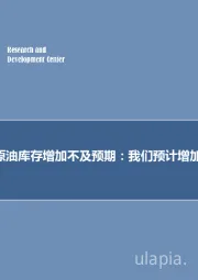 石油开采行业周报：预计美国原油库存增加不及预期：我们预计增加73万桶！