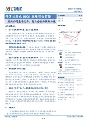 计算机行业19Q1业绩预告前瞻：龙头公司表现优异，行业分化如预期加速