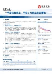 非银行金融行业点评报告：一季度保费落定，平安3月新业务正增长